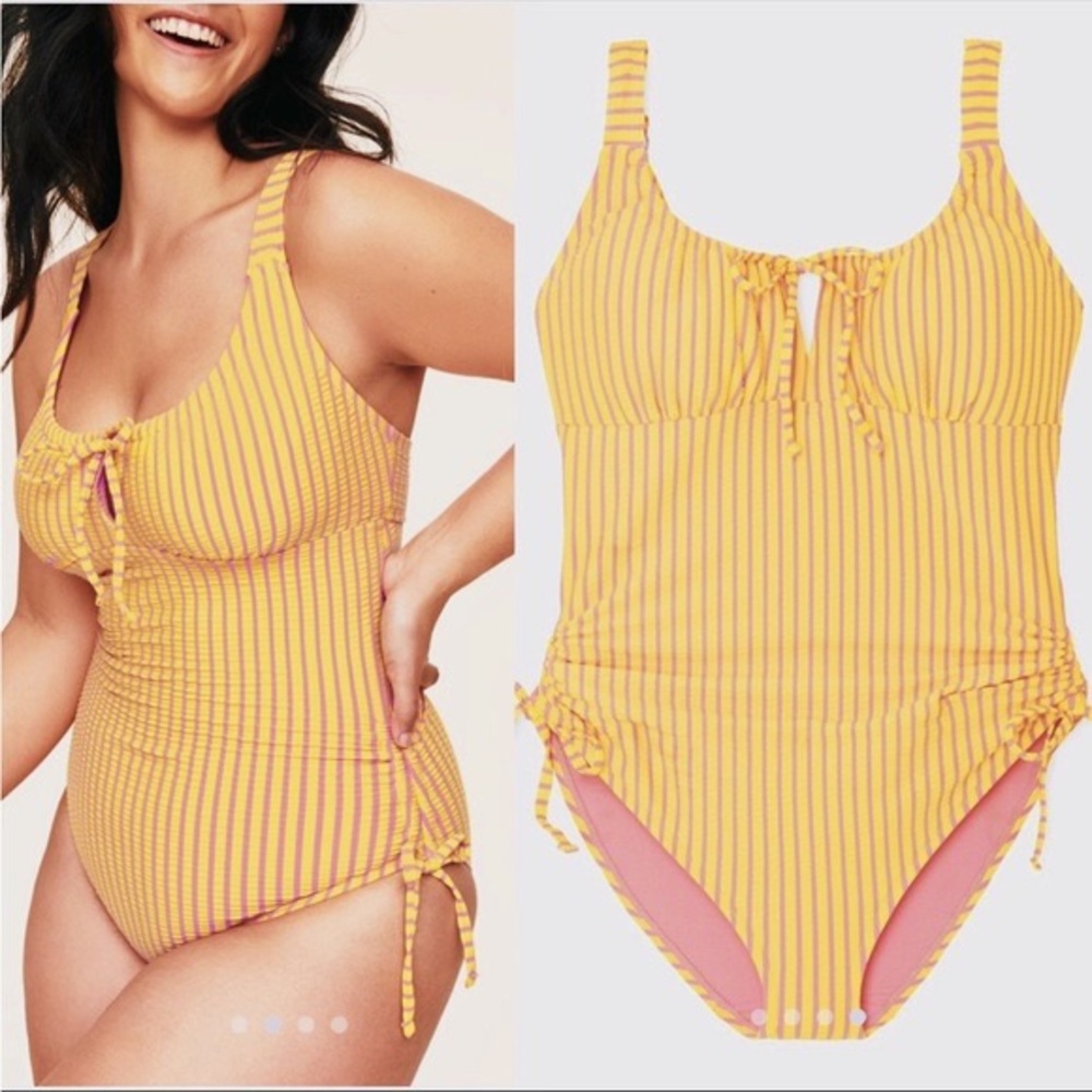 NWT Adore Me one piece stupid tie front swim suit 0x